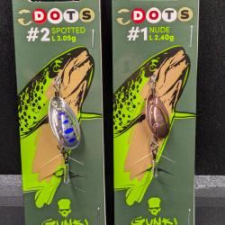 Lot 474 / 2 DOTS GUNKY #0 + #2  .FISH AND FISHING leurres.