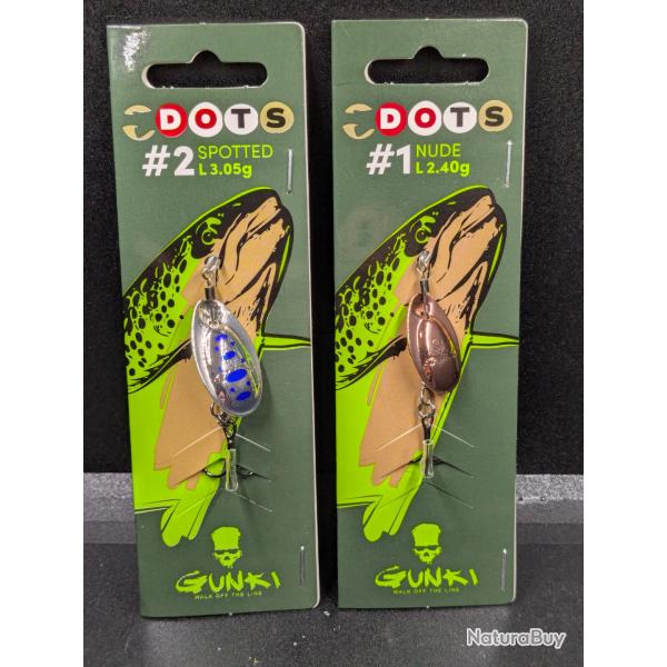 Lot 474 / 2 DOTS GUNKY #0 + #2  .FISH AND FISHING leurres.