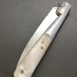 ANCIEN COUTEAU VENDETTA, THIERS manche style nacre.