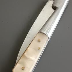 ANCIEN COUTEAU VENDETTA, THIERS manche style nacre.