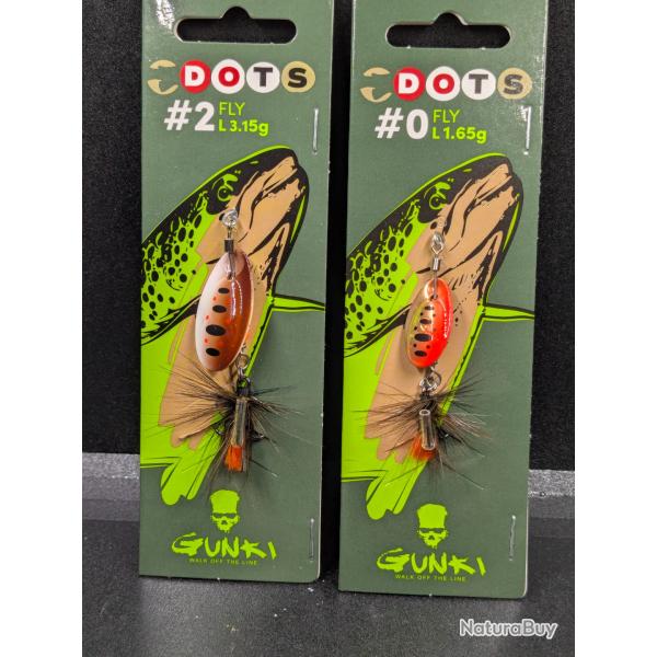 Lot 475 / 2 DOTS GUNKY #0 + #2  .FISH AND FISHING leurres.
