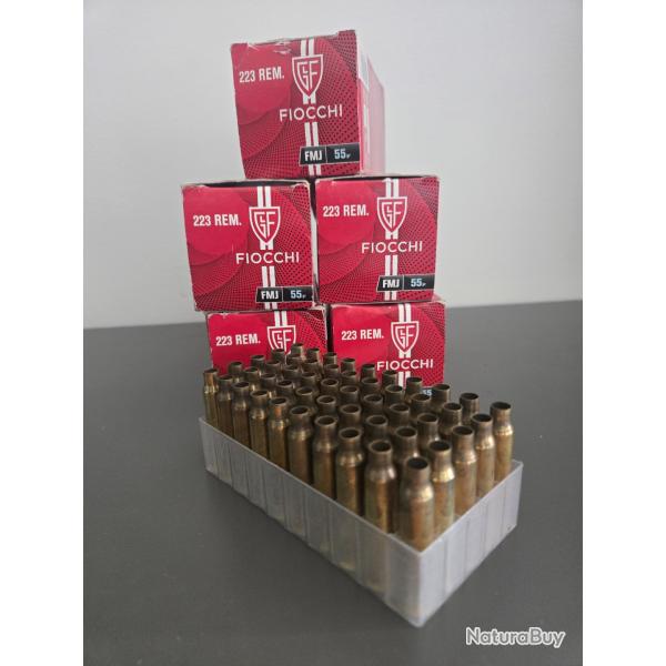 lot de 249 douilles 223 rem