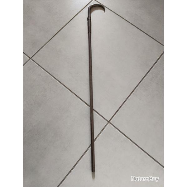 RARE CANNE FUSIL EN ACIER CALIBRE 12 PERCUSSION CENTRALE XIX