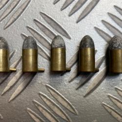 Munitions cartouches de calibre 9mm &agrave; Broche x5 - 1� sans prix de r&eacute;serve !