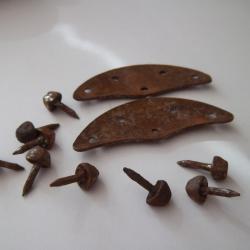 lot clous et fers de bottes Allemande 2 ww &eacute;quipement militaire collection