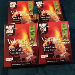 4 bo&icirc;te de 10 balles cal 12/70 Volcano brenneke sous calibr&eacute;