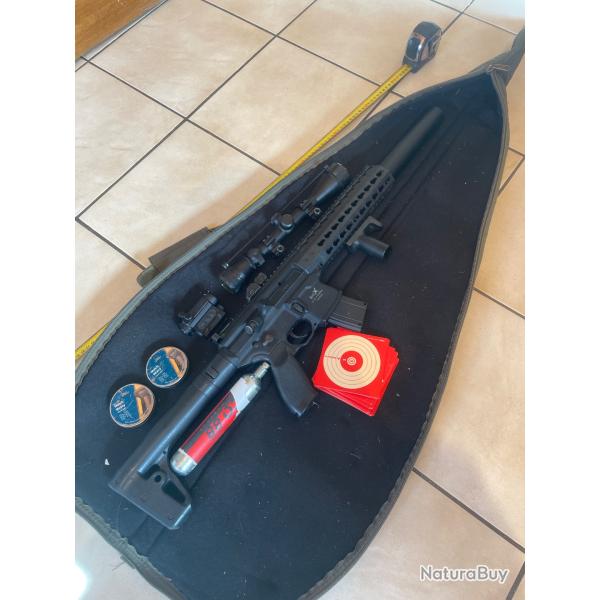 Carabine SIG Sauer MCX 177 calibre 4,5 mm avec lunette RTI 3-9x40 et viseur Sig sauer mrd-20r