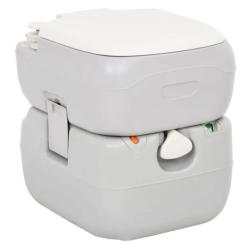 Toilette camping portable PEHD gris blanc 22+12 L compacte l&eacute;g&egrave;re