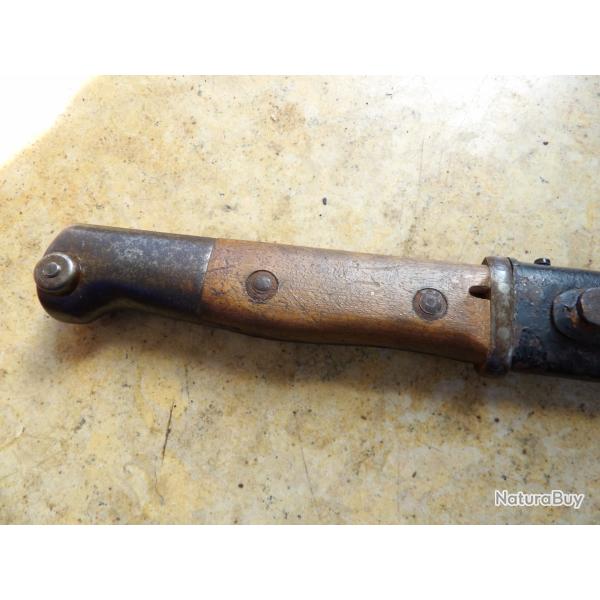 baionnette fusil mauser G98  ww1 premi�re guerre mod 1914 1� type bois clair rivet� poin�on