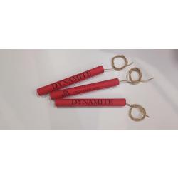 [LOT DE 3] B&acirc;tons de Dynamite Factices - D&eacute;coration / Reconstitution / Paintball