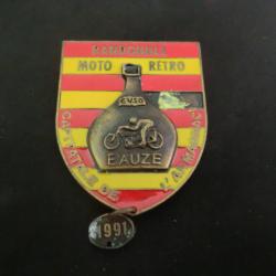 insigne broche &eacute;maill&eacute;e randonn&eacute;e moto r&eacute;tro EVSO eauze 1991
