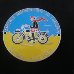 insigne badge &eacute;maill&eacute;e amicale motocycliste du limousin "" section anc&eacute;tres