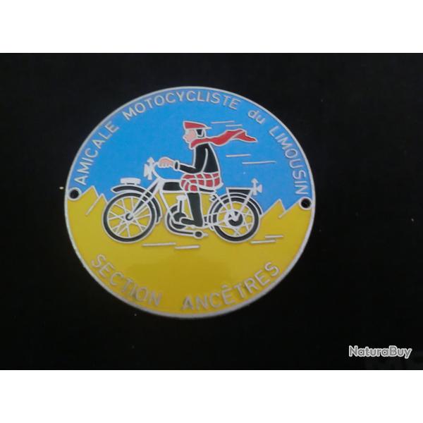 insigne badge �maill�e amicale motocycliste du limousin "" section anc�tres