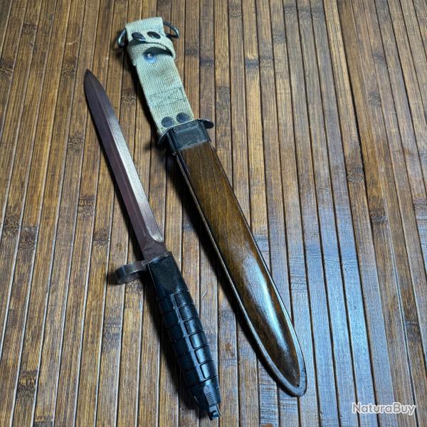 TR�S RARE POIGNARD DE COMBAT BA�ONNETTE H&K G3 PREMIER MOD�LE LAME LONGUE DANEMARK SU�DE