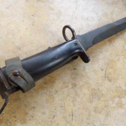 baionnette fusil MAS 49 56 Alg&eacute;rie personalis&eacute; JULIEN 49/56 FAMAS M.A.S cuir fourreau kaki