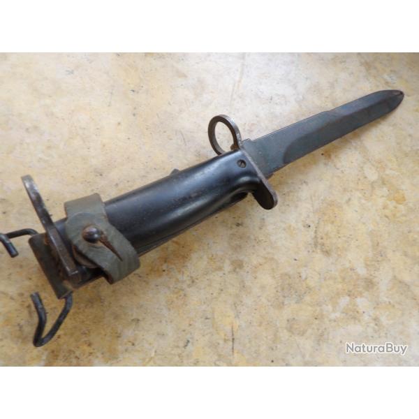 baionnette fusil MAS 49 56 Alg�rie personalis� JULIEN 49/56 FAMAS M.A.S cuir fourreau kaki