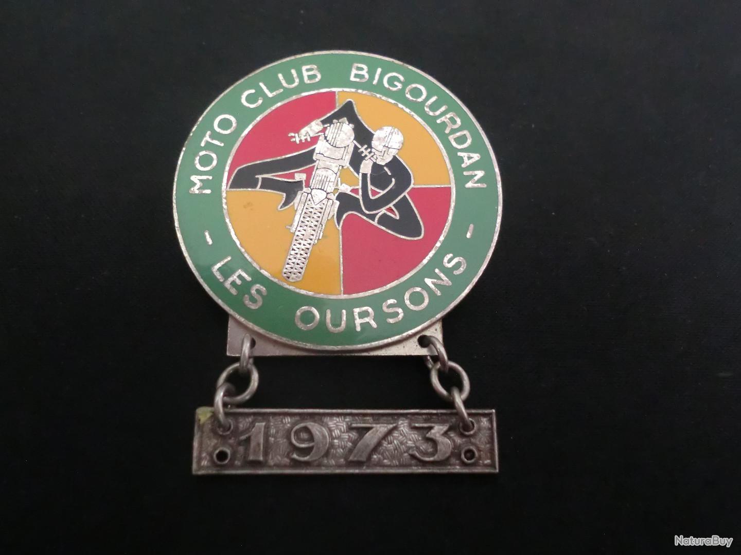 Insigne broche émail moto club bigourdan - les oursons 1973 - Broches et Pin's divers (14701576