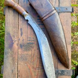 Grand Kukri ancien pr&eacute;-r&eacute;glementaire Gurkha ww1