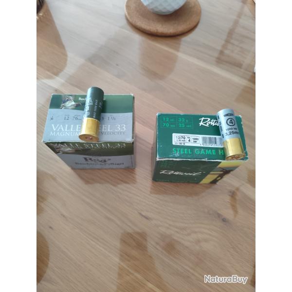 Lot cartouches billes d'acier calibre 12