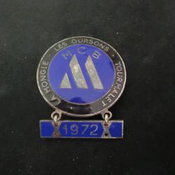 insigne broche &eacute;maill&eacute;e M.C.B   la mongie les oursons tourmalet  1972