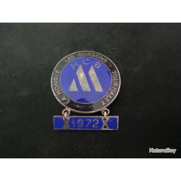 insigne broche �maill�e M.C.B   la mongie les oursons tourmalet  1972