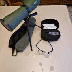 Lot T&eacute;lescope-Longue vue KONUS 20-60x60 + Tr&eacute;pied avec lunette de tir Solognac