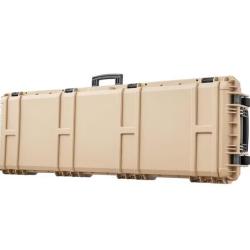 Mallette rigide carabine / fusil 136 cm FDE - neuve - mousse alv&eacute;ol&eacute;e - verrouillable