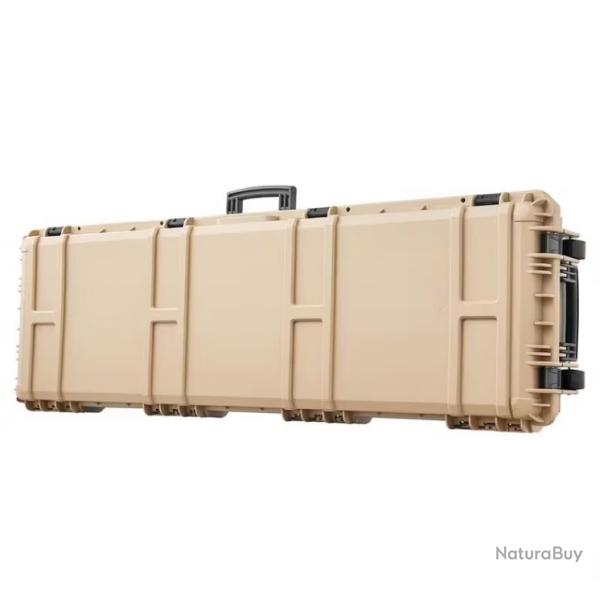 Mallette rigide carabine / fusil 136 cm FDE - neuve - mousse alv�ol�e - verrouillable