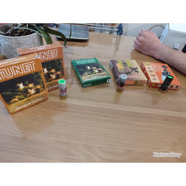 Lot cartouches bourre grasse cal12 tunet