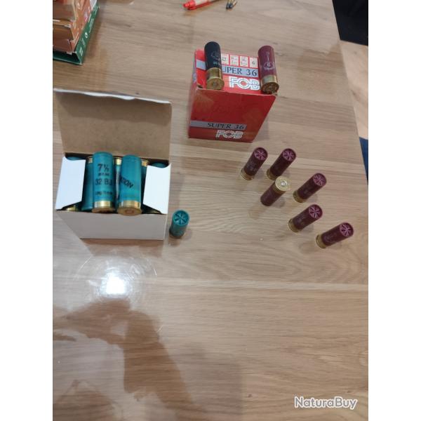 Lot cartouches cal 12 bourre jupe