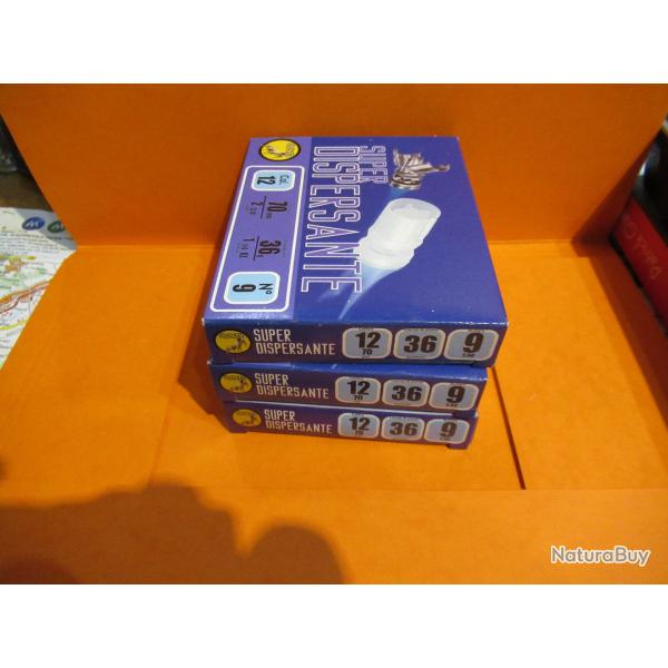 30 cartouches dispersantes TUNET SUPER dispersante 36gr en cal 12/70