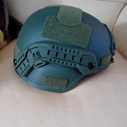 ENCHERE VERITABLE CASQUE BALISTIQUE PARE BALLES MICH NIVEAU IIIA TAILLE 54/62 KAKI
