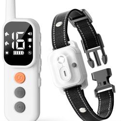 Collier de Dressage Chien 1000m 4 Modes Double Canal &Eacute;tanche IP67 Verrouillage de S&eacute;curit&eacute; Veilleuse