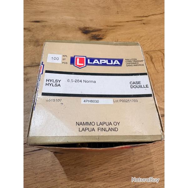 100 etuis  douilles 6,5-284 lapua  neuves