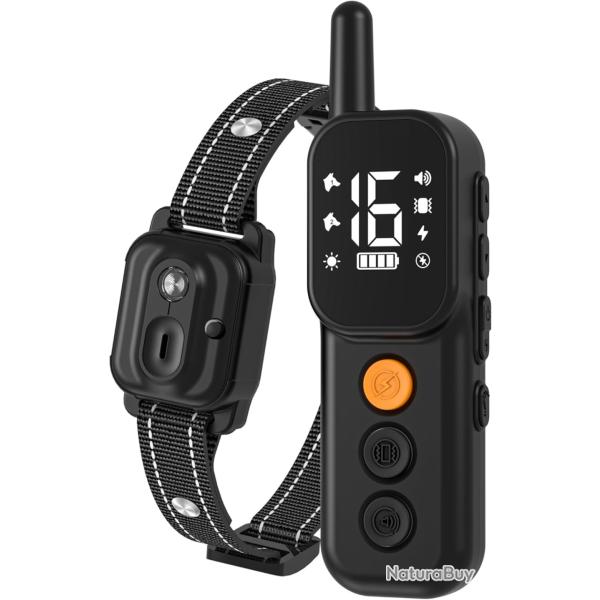 Collier de Dressage Chien 4 Modes Port�e 1000m Verrouillage de S�curit� Double Canal �tanche IP67