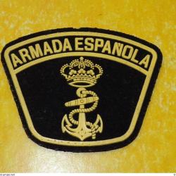 ARMADA ESPANOLA , INSIGNE EN TISSU DE LA MARINE MILITAIRE ESPAGNOLE , LONGUEUR 9 CM&nbsp; , BON ETAT VOIR