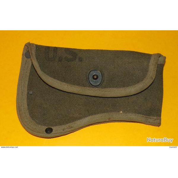 ARMEE AMERICAINE  : ETUI DE HACHE DE 1944 WWII  , TAMPON  BIEN LISIBLE , VENDU EN BON ETAT VOIR PHOT
