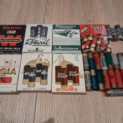 Lot cartouches cal.16 "ench&egrave;re &agrave; 1�"