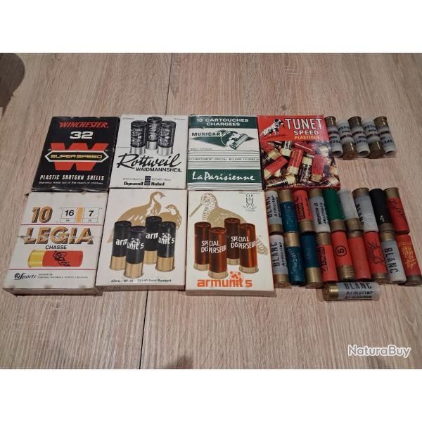 Lot cartouches cal.16 "ench�re � 1�"