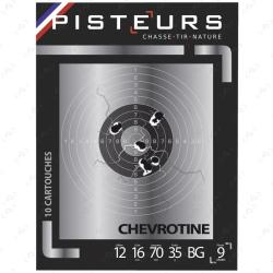 Cartouches chevrotines PISTEURS CAL 12/70 - CHEVROTINE 9 GRAINS