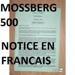 copie mode d'emploi complet fusil MOSSBERG 500 en FRANCAIS notice - VENDU PAR JEPERCUTE (STO252)