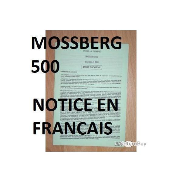 copie mode d'emploi complet fusil MOSSBERG 500 en FRANCAIS notice - VENDU PAR JEPERCUTE (STO252)