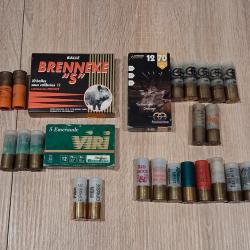 Lot de balles calibre.12 "ench&egrave;re &agrave; 1�"