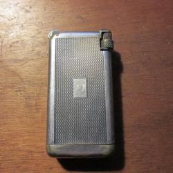 Briquet Flaminaire Quercia Crillon m&eacute;tal argent&eacute; 1950