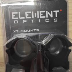 Colliers Element Optics XT Mounts 30mm - Hauteur MEDIUM - &Eacute;tat Neuf