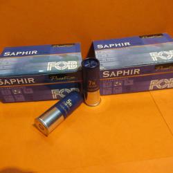 20 cartouches FOB SAPHIR 36gr prestige en cal 12/70 en plombs nickel&eacute;s n&deg;5 et n&deg;7