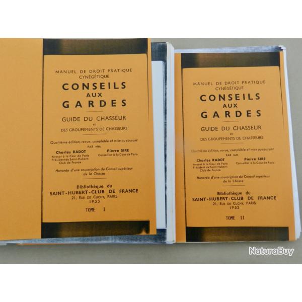 Lot de 2 manuels de garde-chasse - mod�les de proc�s-verbaux et d�lits de chasse