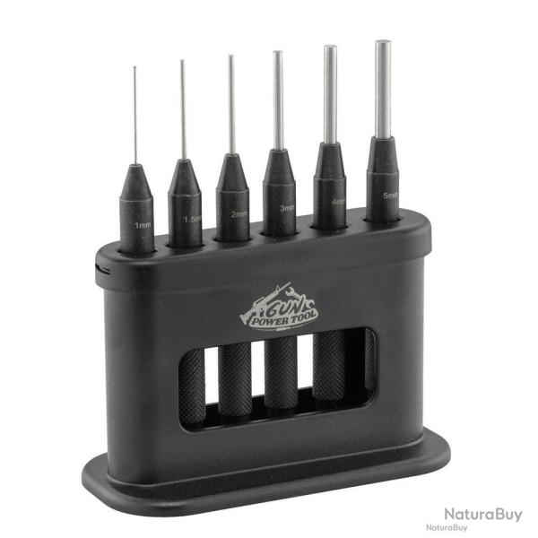 Set Chasse-Goupilles Gun Power Tool 6 pcs Acier HRC - Haute Pr�cision - Durabilit� Maximale
