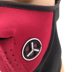 Cagoule/masque demi visage - Rouge/bordeaux & Noir