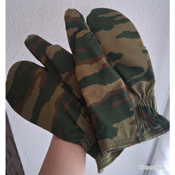GANTS MITAINES CAMOUFLAGE FLORA ARM�E RUSSE NEUF ANN�ES 2000